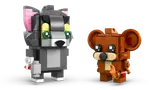 Angled view of Tom and Jerry BrickHeadz.