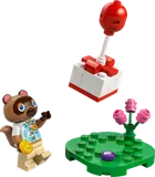 Tom Nook, balloon present, and floral base.