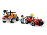 LEGO Mechanic fixes car.