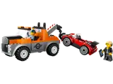 LEGO Tow Truck rescues sports car.