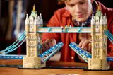 Hands raising Tower Bridge bascules