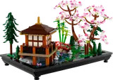 LEGO Tranquil Garden with pavilion and cherry blossoms.