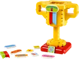 LEGO trophy with interchangeable message tiles.