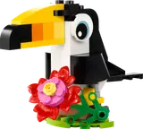 LEGO Creator Tropical Toucan build with flower.
