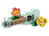 Close-up of LEGO ukulele fretboard.