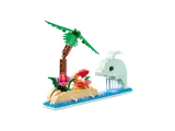 Side view of LEGO dolphin.