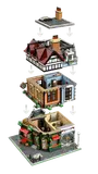Exploded view of LEGO 10350 modular building.