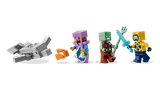 LEGO Minecraft characters and creatures close-up.