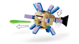 LEGO Minecraft Elder Guardian firing projectile.