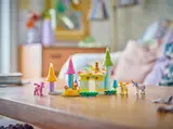 Child playing with cottage