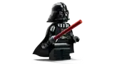 Angled LEGO Darth Vader pose.