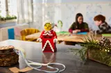 Mrs. Claus in a home setting.