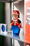Close-up LEGO Red on shelf.