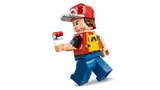 LEGO Red figure mid-stride.