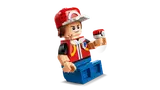 LEGO Red figure kneeling with Poké Ball.
