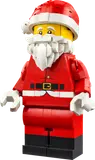 Up-scaled LEGO Santa Claus minifigure.