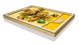 Side view showing the depth of the LEGO Van Gogh Sunflowers.