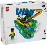 Back of Vini Jr. LEGO set box.