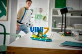 Vini Jr. LEGO set on a desk.