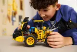 Child exploring model's details.