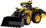 LEGO Technic Volvo L120 Electric Wheel Loader, front view.