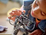 Child playing with War Machine Mech.