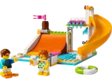 Built LEGO Water Park set with two minifigures.