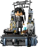 Full LEGO Wednesday display set in uniform.