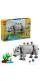LEGO Creator 3-in-1 Rhino set box and built model.