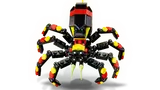 Front view of LEGO spider's head.