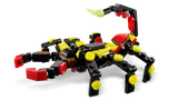 LEGO scorpion with detailed claws.