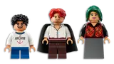 Close-up of Luffy, Shanks, Makino minifigures.