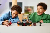 Kids engaged in LEGO Minecraft Wither play.