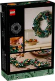 Back of LEGO Holiday Wreath 10340 box with dimensions and features.