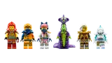 Six Ninjago minifigures.