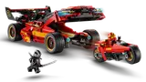X-1 Ninja Charger transforming with Kai on a motorcycle.