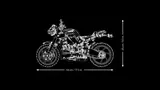 Schematic with dimensions of Technic Yamaha MT-10 SP.