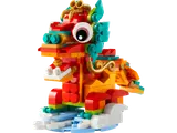Colorful LEGO Year of the Dragon build on an icy base.