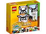 LEGO rabbit box back, showing features.