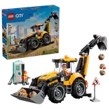 Box art and full LEGO Backhoe Loader set.