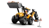 Backhoe loader in action.