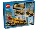 Back of LEGO crane set box with specs.