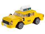 LEGO Creator Yellow Taxi, front-left view.