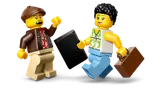 Taxi driver and tourist minifigures