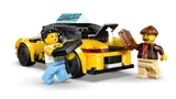 Taxi trunk open for luggage
