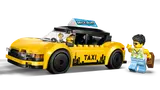 Taxi with tourist waiting