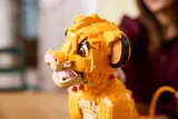 Close-up of LEGO Young Simba's face.