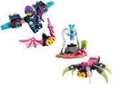 Zoey's jetpack, a bat, a spider, and Bunchu the rabbit figure.
