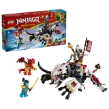 Box art and assembled Ninjago set.