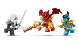 Minifigure weapon clash.